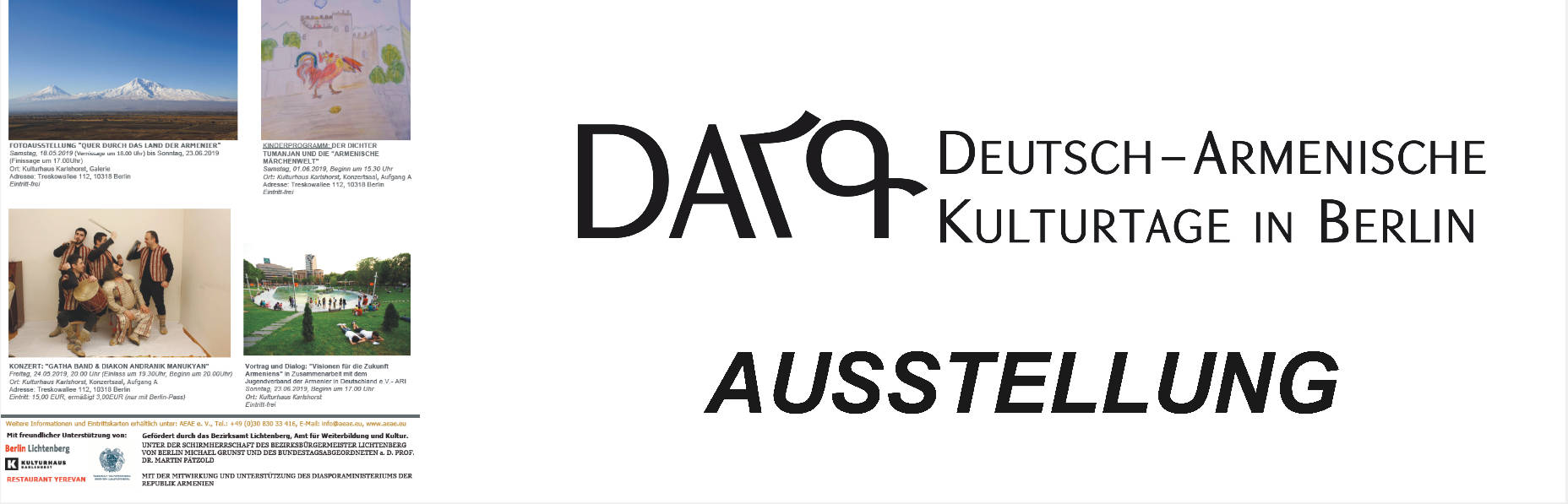 ERÖFFNUNG DER KULTURTAGE: FOTOAUSSTELLUNG "QUER DURCH DAS LAND DER ARMENIER" VOM 18.05. BIS 23.06.2019